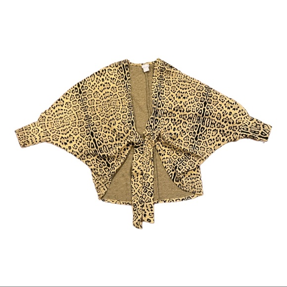 Cozy Tie-Front Animal-Print Cardigan Chico’s 1 - Picture 2 of 7